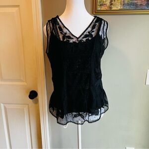 European Black WhimsyGoth Lace Women's Top size S-M